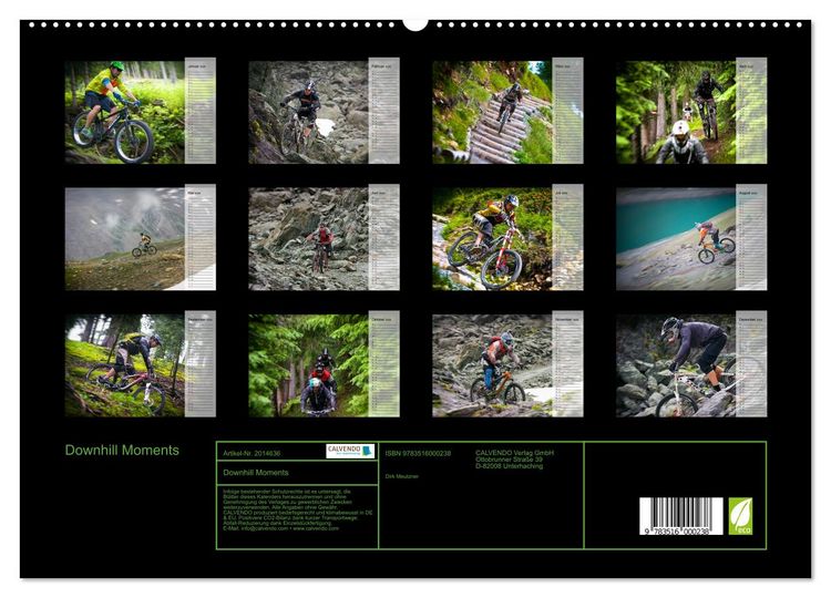 Produktbild: Downhill Moments (hochwertiger Premium Wandkalender 2026 DIN A2 quer), Kunstdruck in Hochglanz