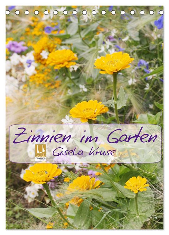 Produktbild: Zinnien im Garten (Tischkalender 2026 DIN A5 hoch), CALVENDO Monatskalender