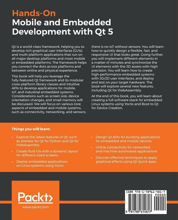 Produktbild: Hands-On Mobile and Embedded Development with Qt 5