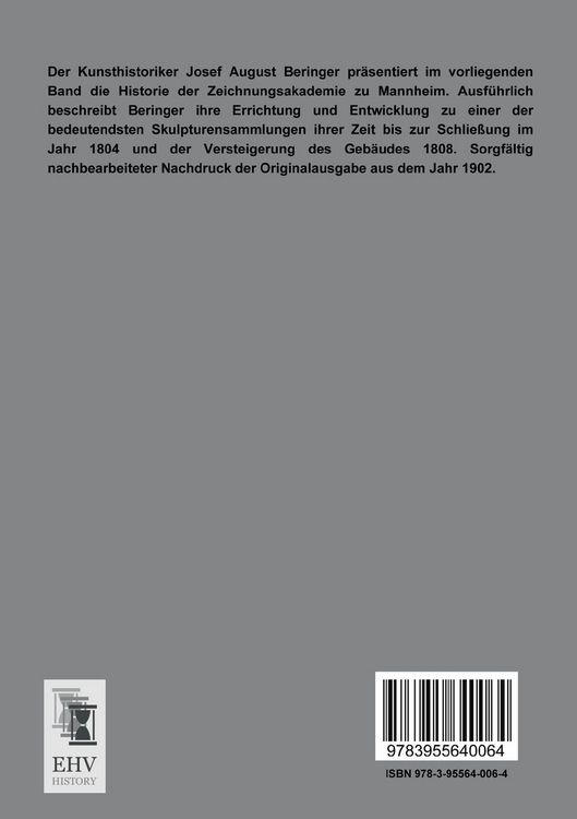 Produktbild: Geschichte der Mannheimer Zeichnungsakademie
