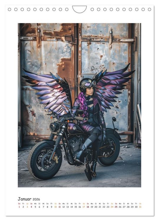 Produktbild: Fahrt ins Abenteuer - Angel-Bikerinnen erkunden die Welt (Wandkalender 2026 DIN A4 hoch), CALVENDO Monatskalender