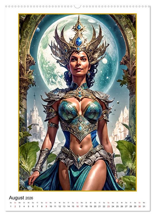 Produktbild: Fantasy-Frauenfiguren (Wandkalender 2026 DIN A2 hoch), CALVENDO Monatskalender