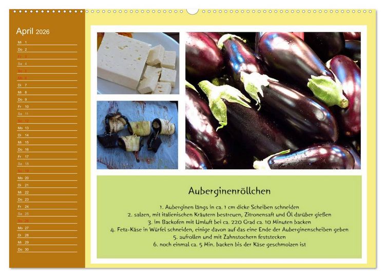 Produktbild: Meine Mallorca Rezepte (hochwertiger Premium Wandkalender 2026 DIN A2 quer), Kunstdruck in Hochglanz