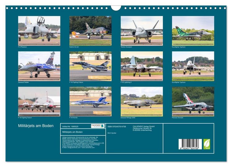Produktbild: Milit&auml;rjets am Boden (Wandkalender 2026 DIN A3 quer), CALVENDO Monatskalender