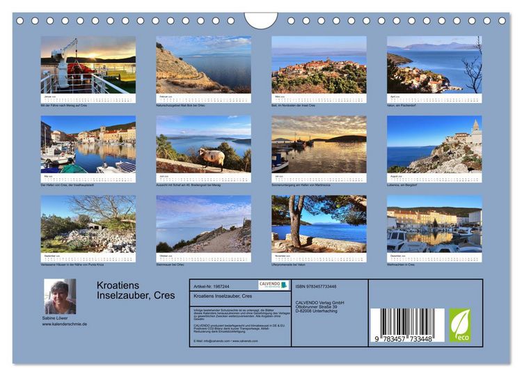 Produktbild: Kroatiens Inselzauber, Cres (Wandkalender 2026 DIN A4 quer), CALVENDO Monatskalender