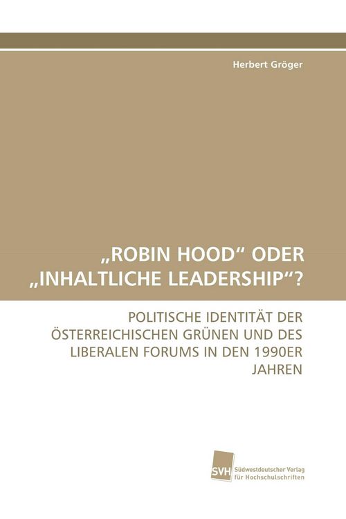 Produktbild: "robin Hood" Oder "inhaltliche Leadership"?