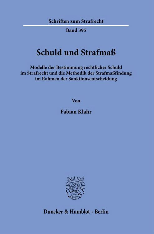 Produktbild: Schuld und Strafma&szlig;.