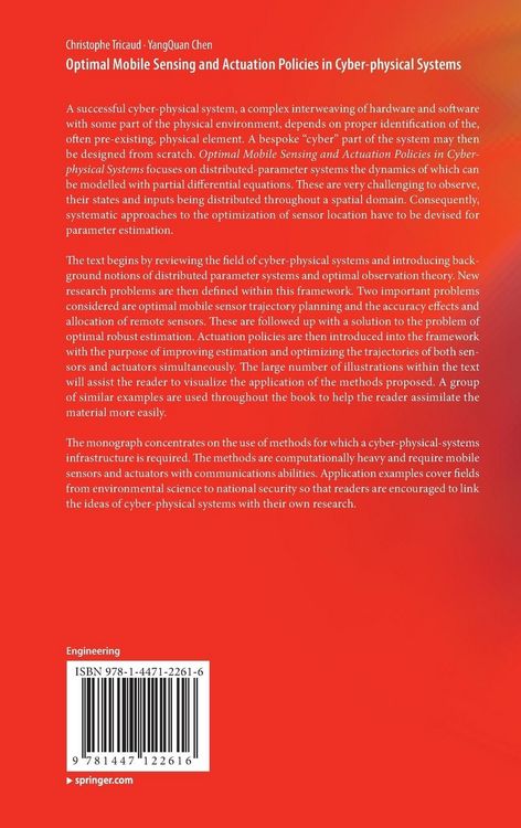 Produktbild: Optimal Mobile Sensing and Actuation Policies in Cyber-physical Systems