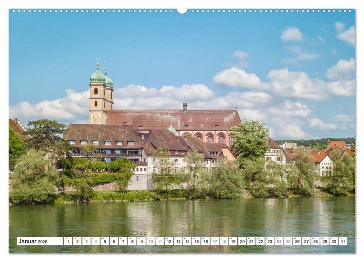Produktbild: Bad S&auml;ckingen - St&auml;dtle am Hochrhein (hochwertiger Premium Wandkalender 2026 DIN A2 quer), Kunstdruck in Hochglanz