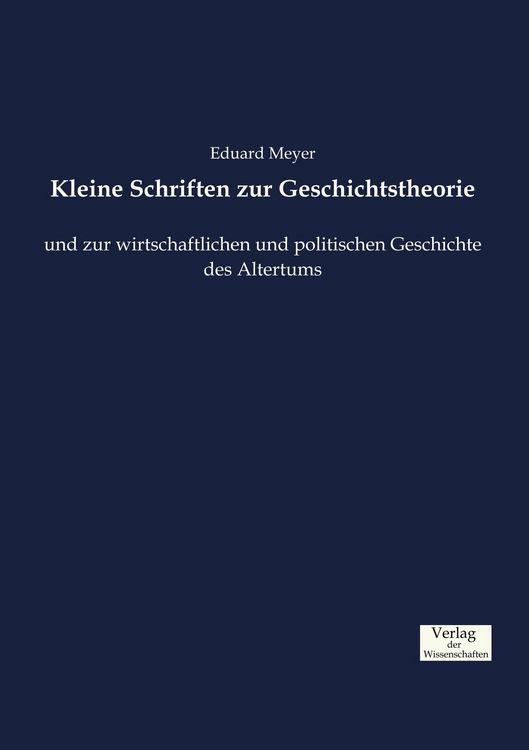 Produktbild: Kleine Schriften zur Geschichtstheorie
