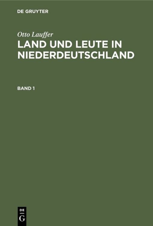 Produktbild: Land und Leute in Niederdeutschland. Band 1