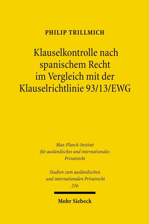 Produktbild: Klauselkontrolle nach spanischem Recht im Vergleich mit der Klauselrichtlinie 93/13/EWG