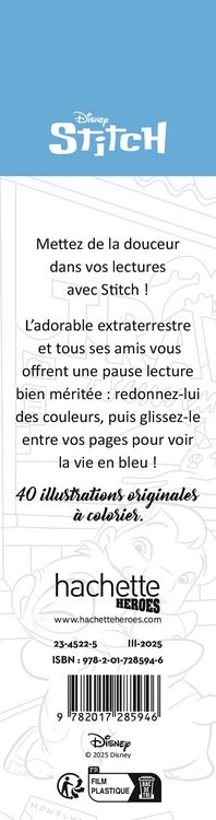 Produktbild: Stitch : 40 marque-pages &agrave; colorier