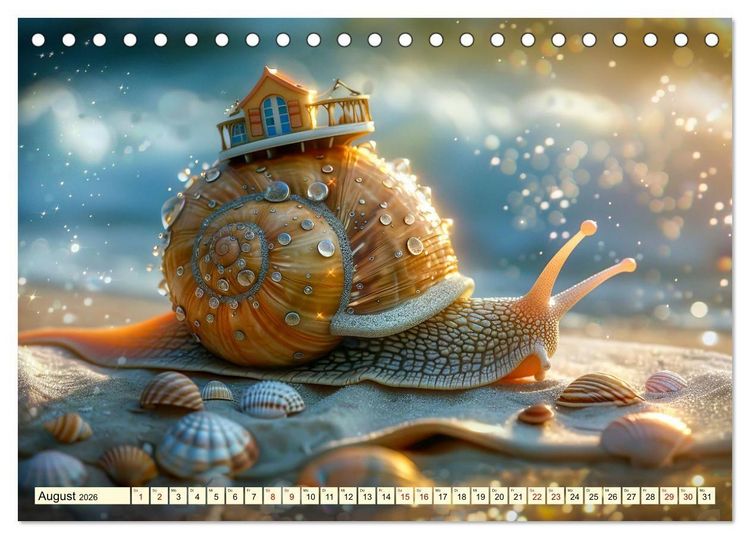 Produktbild: My home is my castle - flotte Schnecken unterwegs (Tischkalender 2026 DIN A5 quer), CALVENDO Monatskalender