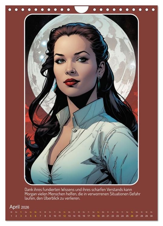 Produktbild: Starke Frauen im Comicbook-Stil (Wandkalender 2026 DIN A4 hoch), CALVENDO Monatskalender