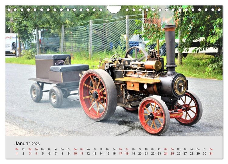 Produktbild: Oldtimer-Dampffahrzeuge. Historische Dampf- und Hei&szlig;luftfahrzeuge (Wandkalender 2026 DIN A4 quer), CALVENDO Monatskalender