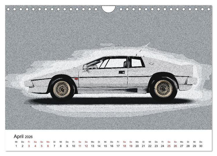 Produktbild: Car Art Edition Sportwagenlegenden (Wandkalender 2026 DIN A4 quer), CALVENDO Monatskalender
