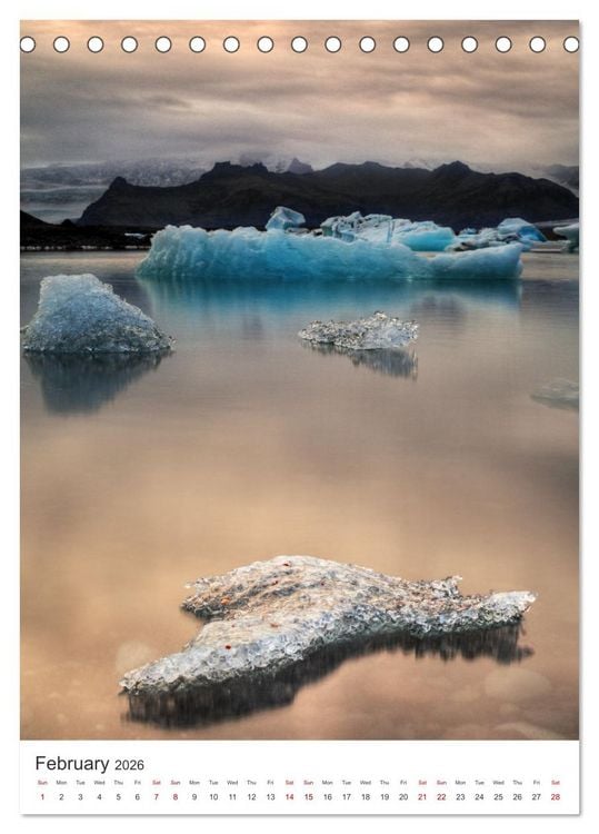Produktbild: Magic of Iceland - nature photography (Desk Calendar 2026 DIN A5 portrait), CALVENDO 12 Month DeskCalendar