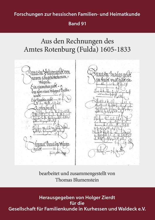 Produktbild: Aus den Rechnungen des Amtes Rotenburg (Fulda)