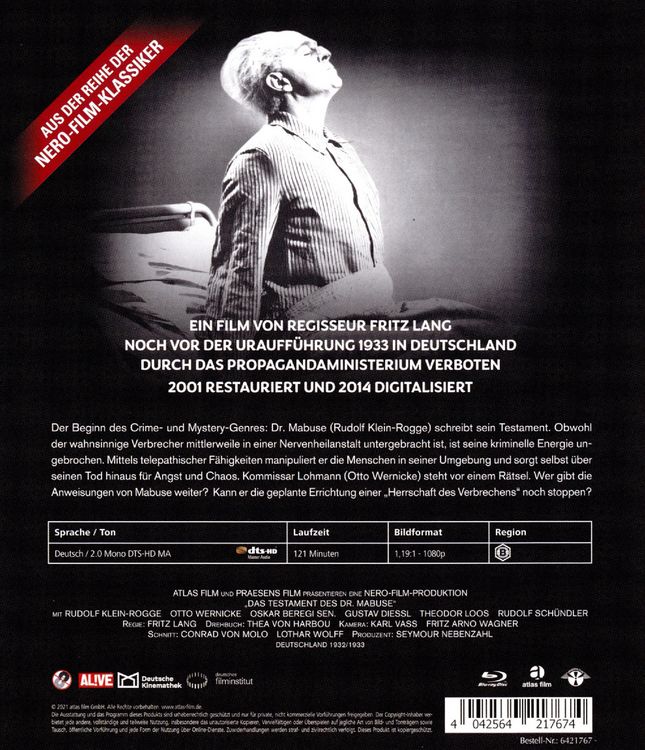 Produktbild: Das Testament des Dr. Mabuse