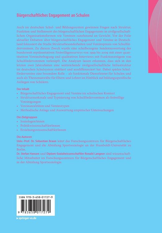 Produktbild: B&uuml;rgerschaftliches Engagement an Schulen
