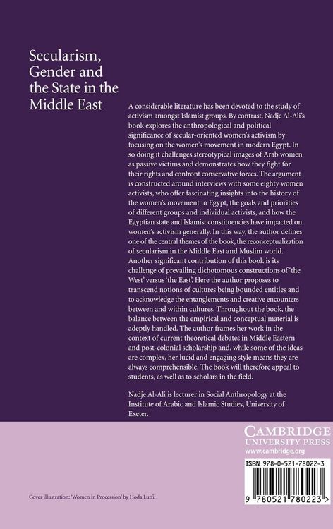 Produktbild: Secularism, Gender and the State in the Middle East