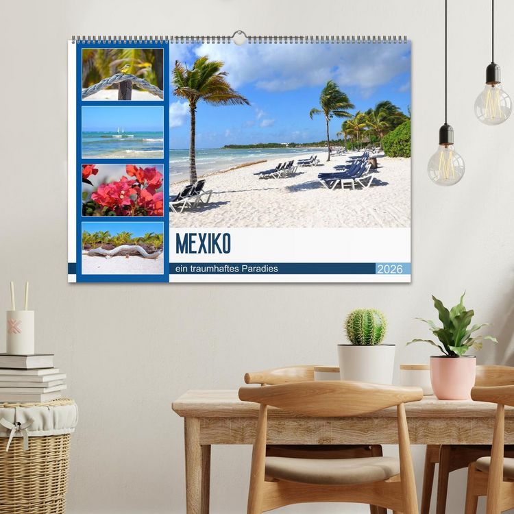 Produktbild: Mexiko - ein traumhaftes Paradies (Wandkalender 2026 DIN A2 quer), CALVENDO Monatskalender