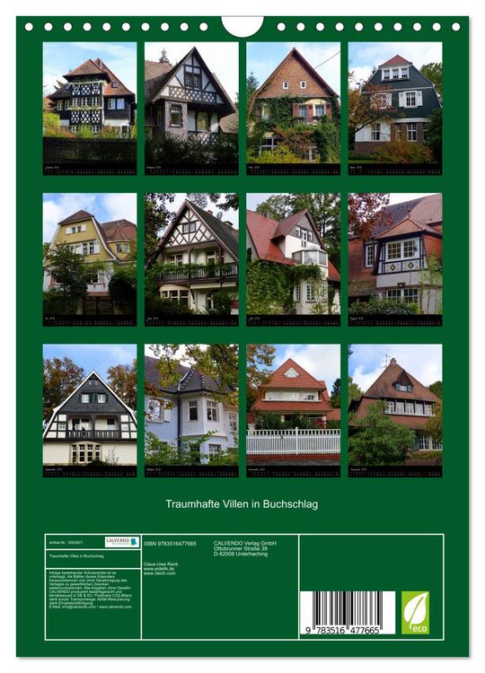 Produktbild: Traumhafte Villen in Buchschlag (Wandkalender 2026 DIN A4 hoch), CALVENDO Monatskalender