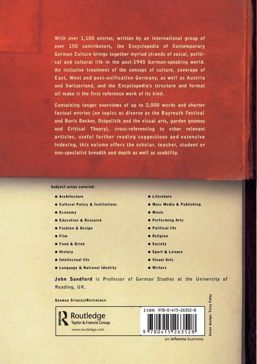 Produktbild: Encyclopedia of Contemporary German Culture