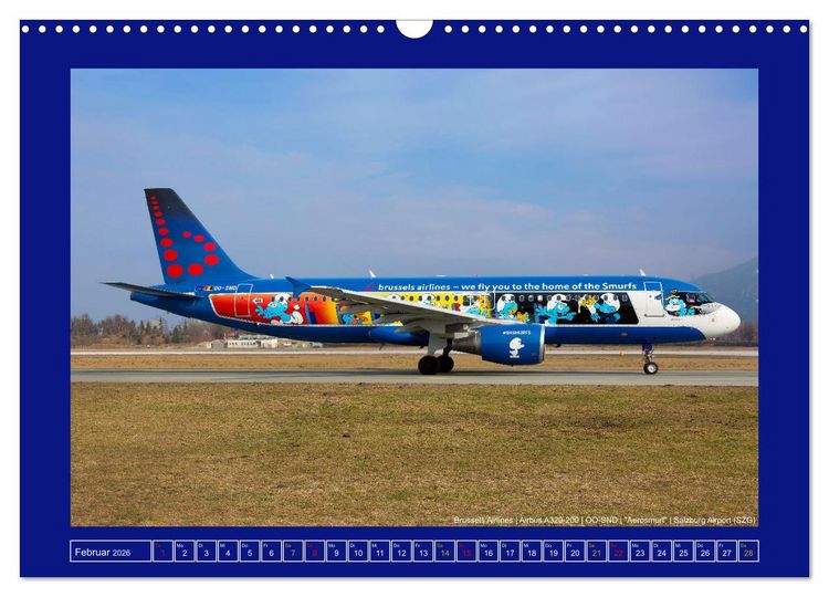 Produktbild: Bunte Airliner (Wandkalender 2026 DIN A3 quer), CALVENDO Monatskalender