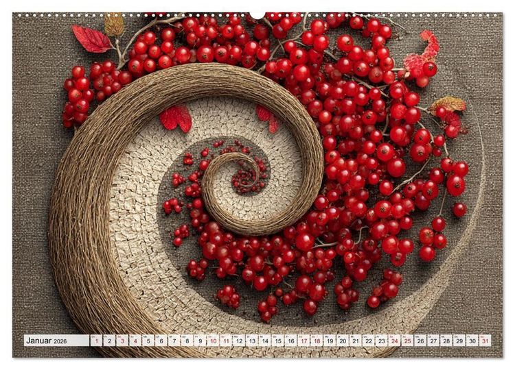 Produktbild: Fibonacci&rsquo;s Garten (hochwertiger Premium Wandkalender 2026 DIN A2 quer), Kunstdruck in Hochglanz