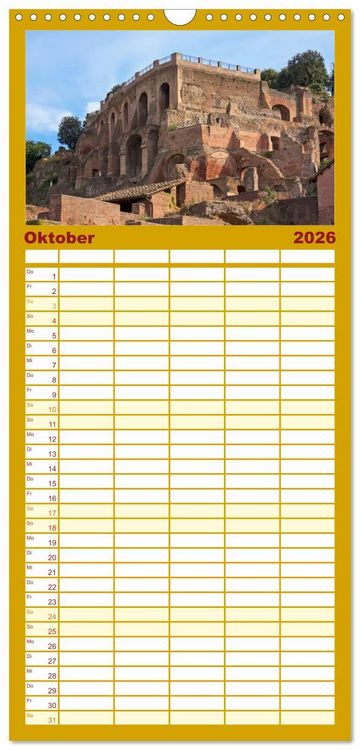 Produktbild: Familienplaner 2026 - Rom - Monumente f&uuml;r die Ewigkeit mit 5 Spalten (Wandkalender, 21 x 45 cm) CALVENDO