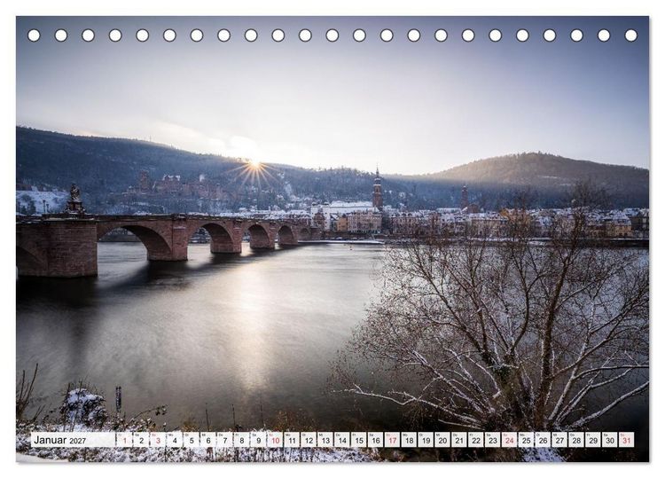 Produktbild: Heidelberg - Die romantische Stadt am Fluss (Tischkalender 2027 DIN A5 quer), CALVENDO Monatskalender