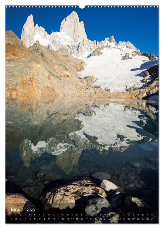 Produktbild: Majest&auml;tische Berge Cerro Fitzroy Patagonien (Wandkalender 2026 DIN A2 hoch), CALVENDO Monatskalender