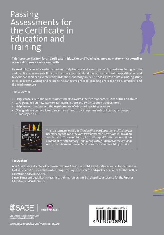 Produktbild: Passing Assessments for the Certificate in Education and Training