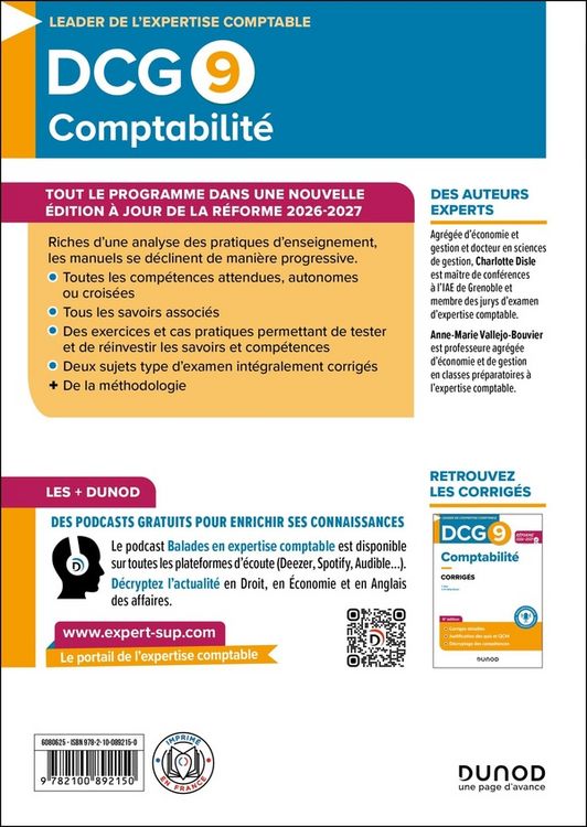 Produktbild: Dcg 9 comptabilite manuel reforme