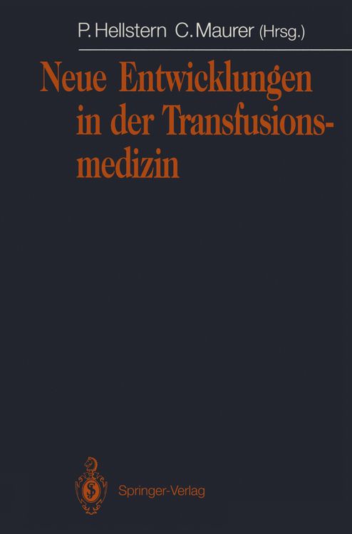 Produktbild: Neue Entwicklungen in der Transfusionsmedizin