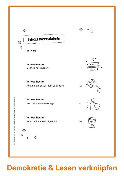Produktbild: Vorlesetheater Demokratie: Mitbestimmung und Wahlen f&uuml;r Kinder