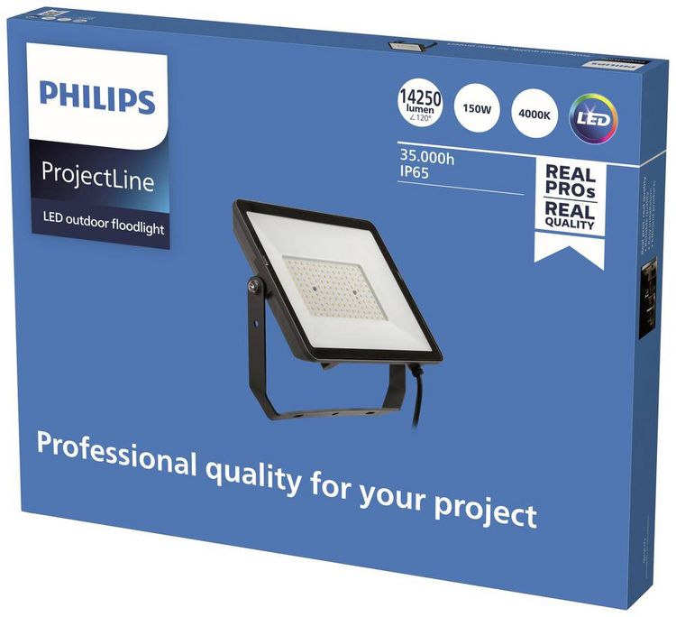Produktbild: Philips LED ProjectLine 8719514954571 LED-Flutlichtstrahler 150W Leuchtfarben: Naturwei&szlig;