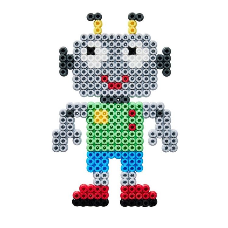 Produktbild: Hama 4218 - DIY B&uuml;gelperlen Midi 5+, Motiv Roboter, ca. 1100 St&uuml;ck