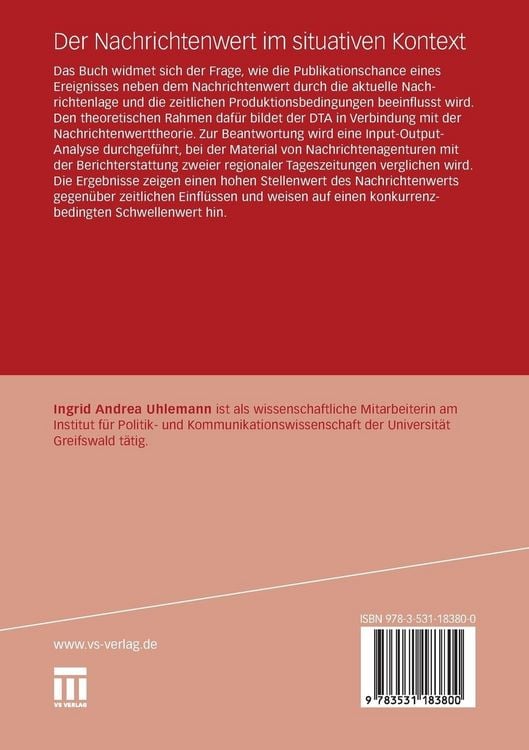 Produktbild: Der Nachrichtenwert im situativen Kontext
