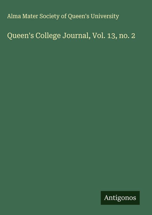 Produktbild: Queen's College Journal, Vol. 13, no. 2