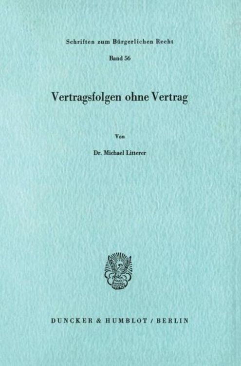Produktbild: Vertragsfolgen ohne Vertrag.