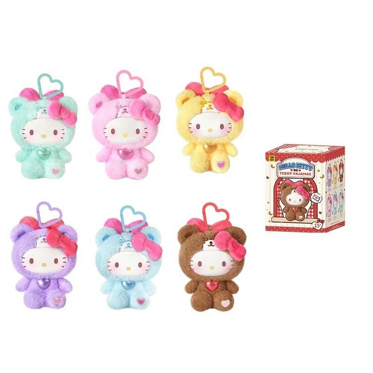 Produktbild: Hello Kitty Teddy Pajamas Blind Box Pl&uuml;sch Anh&auml;nger