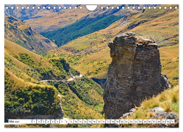 Produktbild: Neuseeland - Land der Kontraste (Wandkalender 2027 DIN A4 quer), CALVENDO Monatskalender