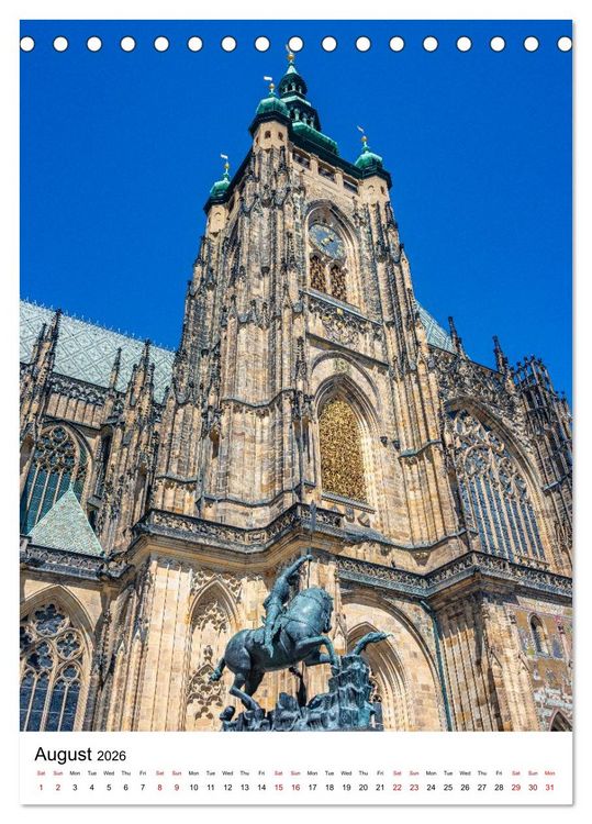 Produktbild: Czechia, Prague - Medieval Spirit (Desk Calendar 2026 DIN A5 portrait), CALVENDO 12 Month DeskCalendar