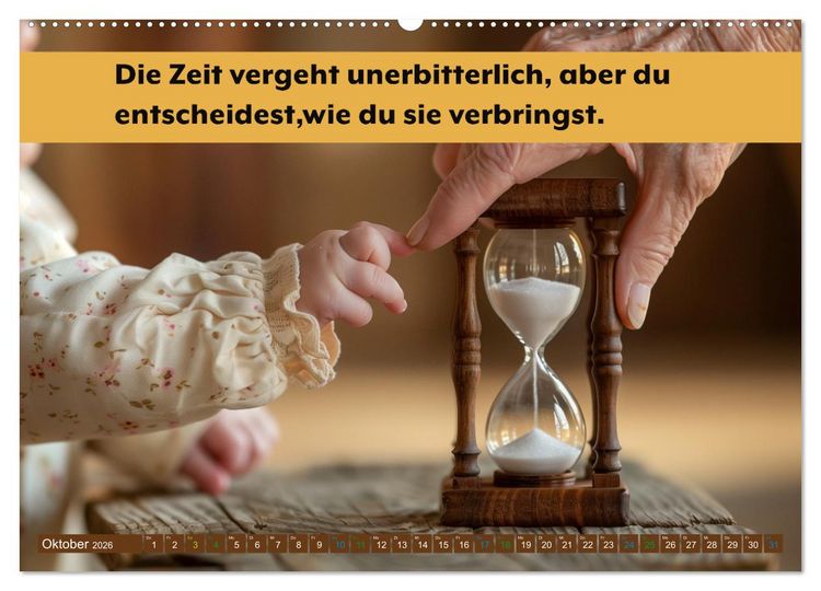 Produktbild: Im Flow der Zeit - im Hier und Jetzt (Wandkalender 2026 DIN A2 quer), CALVENDO Monatskalender