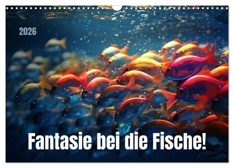 Produktbild: Fantasie bei die Fische! (Wandkalender 2026 DIN A3 quer), CALVENDO Monatskalender