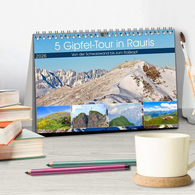 Produktbild: 5 Gipfel-Tour in Rauris (Tischkalender 2026 DIN A5 quer), CALVENDO Monatskalender