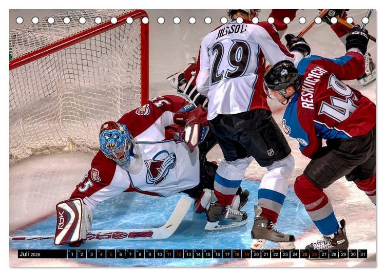 Produktbild: Mit vollem Einsatz - Eishockey (Tischkalender 2026 DIN A5 quer), CALVENDO Monatskalender